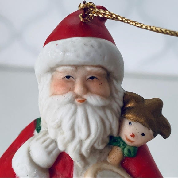 Ceramic Handpainted Santa Ornament - Picture 7 of 7